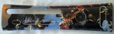 This is a custom printed faceplate featuring artwork from the Epic game Bulletstorm.