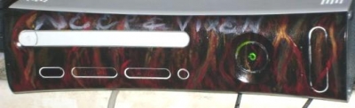 This is a custom faceplate painted by DeviantArtist Reagan8620.