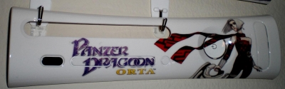 This is a custom printed faceplate featuring Orta, from the game Panzer Dragoon Orta.